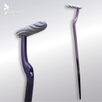 ◆H970×W170ミリ◆本体木彫（オリジナルガラス玉埋込）◆着色 アクリル塗料・絵具Liquitex◆販売価格￥18,700