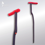 ◆H770×W170ミリ◆本体木彫（オリジナルガラス玉埋込）◆着色 アクリル塗料・絵具Liquitex◆販売価格￥18,700