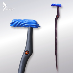 ◆H1050×W180ミリ◆本体木彫（オリジナルガラス玉埋込）◆着色 アクリル塗料・絵具Liquitex◆販売価格￥18,700