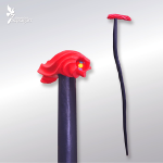 ◆H1100×W180ミリ◆本体木彫（オリジナルガラス玉埋込）◆着色 アクリル塗料・絵具Liquitex◆販売価格￥18,700