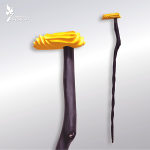 ◆H1050×W150ミリ◆本体木彫（オリジナルガラス玉埋込）◆着色 アクリル塗料・絵具Liquitex◆販売価格￥18,700