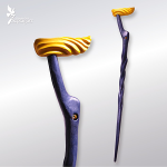 ◆H1030×W155ミリ◆本体木彫（オリジナルガラス玉埋込）◆着色 アクリル塗料・絵具Liquitex◆販売価格￥28,700