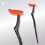 ◆H800×W150ミリ◆本体木彫（オリジナルガラス玉埋込）◆着色 アクリル塗料・絵具Liquitex◆販売価格￥28,700